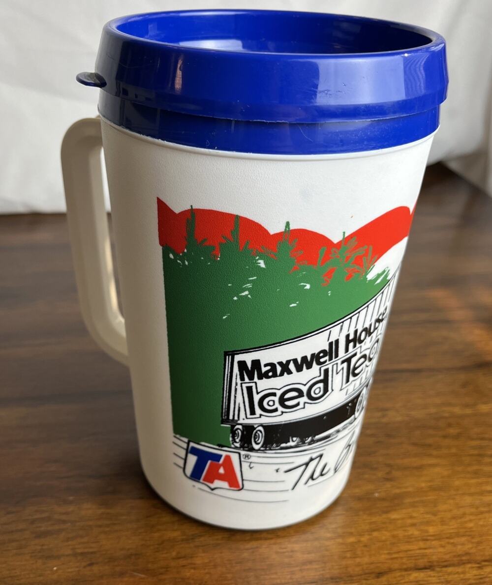 TA Maxwell House Iced Tea The Best Overall Semi Truck Travel Plastic Mug W/ Lid